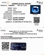 Load image into Gallery viewer, 3.80/CT Natural Blue Sapphire with Govt Lab Certificate-BLUSA9U