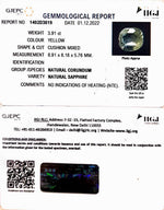 Load image into Gallery viewer, 3.91/CT Natural Ceylonese Pukhraj with Govt Lab Certificate-YELSA9V