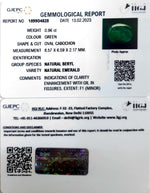 Load image into Gallery viewer, 1.06/rt. Natural Cabochon Panna Stone with Govt. Lab Certificate (3441)