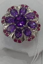 Load image into Gallery viewer, 7.92/GM AMETHYST / RUBY RING