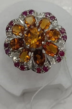 Load image into Gallery viewer, 7.67/GM CITRINE / RUBY RING