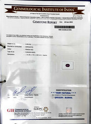 3.84/CT Natural Old Burma Ruby with IIGJ Govt. Lab Certificate-217025