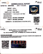 Load image into Gallery viewer, 4.98/CT Natural Ceylonese Pukhraj with Govt Lab Certificate-YELSA9W
