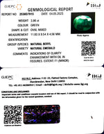 Load image into Gallery viewer, 3.96/CT Natural Panna Stone with Govt. Lab Certificate (1221)