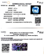 Load image into Gallery viewer, 4.57/CT Natural Blue Sapphire with Govt Lab Certificate (4551)