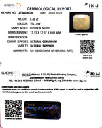 Load image into Gallery viewer, 8.48/CT Natural Yellow Sapphire With Govt Lab Certificate (6771)
