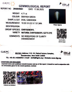 Load image into Gallery viewer, 4.71/CT Natural Chrysoberyl Cat's Eye With Govt. Lab Certificate (6771)