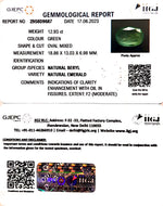 Load image into Gallery viewer, 12.93/CT Natural Panna Stone with Govt. Lab Certificate (12210)
