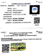 Load image into Gallery viewer, 8.45/CT Natural White Sapphire with Govt Lab Certificate (6771)