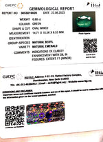 Load image into Gallery viewer, 6.68/CT Natural Panna Stone with Govt. Lab Certificate (56610)
