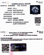 Load image into Gallery viewer, 0.32/Cents Natural Diamond with Govt. Lab Certificate (120000)