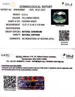 Load image into Gallery viewer, 6.54/CT Natural Green Sapphire with Govt. Lab Certified Gemstone-3161D10541