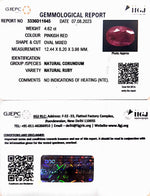 Load image into Gallery viewer, 4.62/CT Natural Mozambique Ruby with Govt. Lab Certificate (RUBY9W)