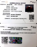 Load image into Gallery viewer, 7.42/CT Natural Indian Ruby with Govt. Lab Certificate (1221)