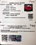 Load image into Gallery viewer, 3.91/CT Natural Mozambique Ruby with Govt. Lab Certificate (56610)