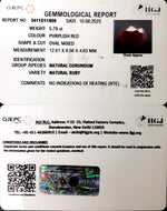 Load image into Gallery viewer, 5.79/CT Natural Indian Ruby with Govt. Lab Certificate (1221)
