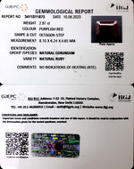 Load image into Gallery viewer, 2.97/CT Natural Mozambique Ruby with Govt. Lab Certificate (12210)