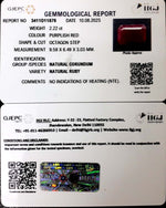 Load image into Gallery viewer, 2.22/CT Natural Mozambique Ruby with Govt. Lab Certificate (7881)