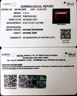 Load image into Gallery viewer, 2.22/CT Natural Ruby Stone With Govt. Lab Certificate-3411D11876