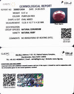 Load image into Gallery viewer, 6.47/CT Natural Indian Ruby with Govt. Lab Certificate (1221)