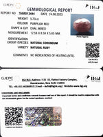 Load image into Gallery viewer, 5.73/CT Natural Indian Ruby with Govt. Lab Certificate (1221)