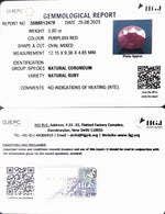 Load image into Gallery viewer, 5.80/CT Natural Indian Ruby with Govt. Lab Certificate (1221)