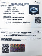 Load image into Gallery viewer, 4.91/CT Natural Blue Sapphire with Govt Lab Certificate-BLUSA9U