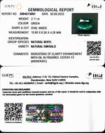 Load image into Gallery viewer, 2.11/CT Natural Panna Stone with Govt. Lab Certificate (12210)