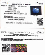 Load image into Gallery viewer, 6.72/Carat Natural Blue Sapphire with Govt Lab Certificate (6771)