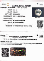 Load image into Gallery viewer, 5.51/CT Natural Ceylonese Pukhraj with Govt Lab Certificate-YELSA9T
