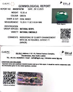 Load image into Gallery viewer, 10.35/CT Natural Panna Stone with Govt. Lab Certificate  (16650)