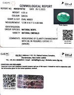 Load image into Gallery viewer, 4.05/CT Natural Panna Stone with Govt. Lab Certificate (8991)