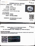 Load image into Gallery viewer, 4.59/CT Natural Zircon with Govt. Lab certificate (4551)