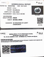 Load image into Gallery viewer, 4.23/CT Natural Zircon with Govt. Lab certificate (4551)