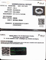 Load image into Gallery viewer, 2.96/CT Natural Zircon with Govt. Lab certificate (4551)
