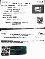 Load image into Gallery viewer, 3.92/CT Natural Zircon with Govt. Lab certificate (4551)