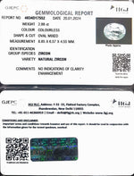 Load image into Gallery viewer, 2.98/CT Natural Zircon with Govt. Lab certificate (4551)