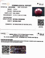 Load image into Gallery viewer, 11.92/CT Natural new Burma Ruby with Govt. Lab Certificate-3441