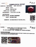 Load image into Gallery viewer, 5.80/CT Natural Mozambique Ruby with Govt. Lab Certificate-12210