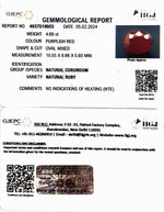 Load image into Gallery viewer, 4.69/CT Natural new Burma Ruby with Govt. Lab Certificate (5661)