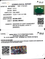 Load image into Gallery viewer, 8.24/CT Natural Panna Stone with Govt. Lab Certificate-1665