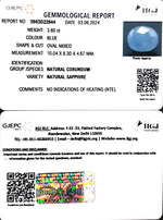 Load image into Gallery viewer, 3.60/CT Natural Blue Sapphire with Govt Lab Certificate-4551