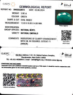 Load image into Gallery viewer, 3.90/CT Natural Panna Stone with Govt. Lab Certificate-3441