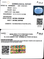 Load image into Gallery viewer, 9.32/CT Natural Blue Sapphire with Govt Lab Certificate-4551