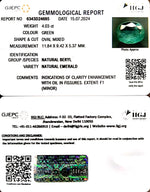 Load image into Gallery viewer, 4.03/CT Natural Panna Stone with Govt. Lab Certificate-34410