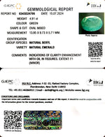 Load image into Gallery viewer, 4.91/CT Natural Panna Stone with Govt. Lab Certificate-23310
