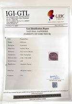 Load image into Gallery viewer, 4.88/CT Natural Purple Sapphire with Govt. Lab Certificate-68647