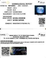 Load image into Gallery viewer, 4.86/CT Natural Blue Sapphire with Govt Lab Certificate-8991