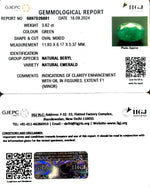 Load image into Gallery viewer, 3.62/CT Natural Panna Stone with Govt. Lab Certificate-3441