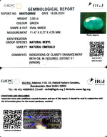 Load image into Gallery viewer, 3.00/CT Natural Panna Stone with Govt. Lab Certificate-1665